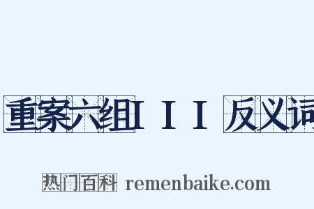 重案六组III反义词是什么意思的图片